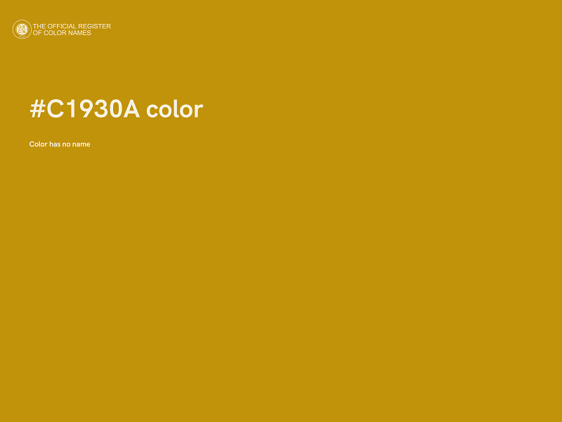 #C1930A color image