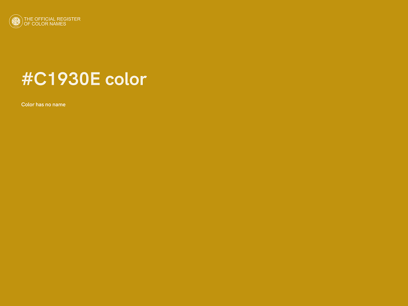#C1930E color image