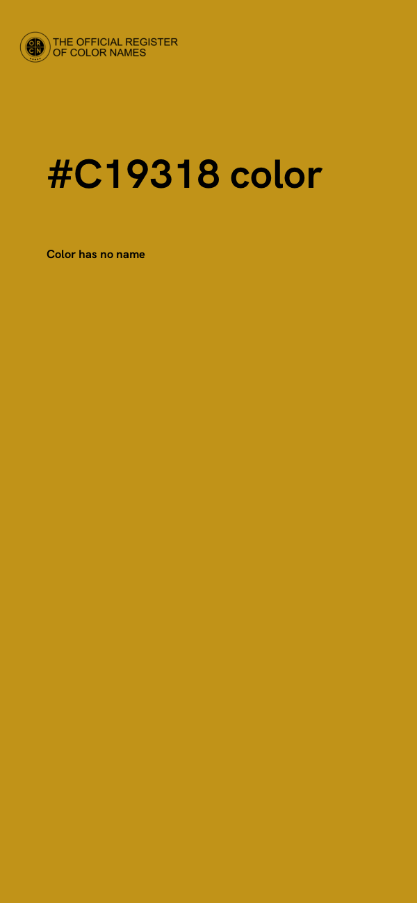 #C19318 color image