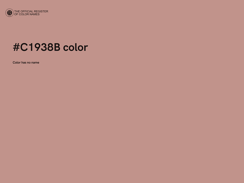 #C1938B color image