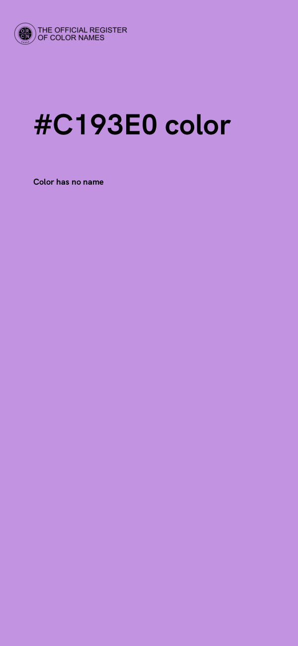#C193E0 color image
