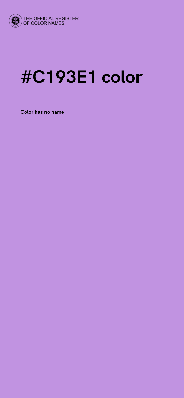 #C193E1 color image