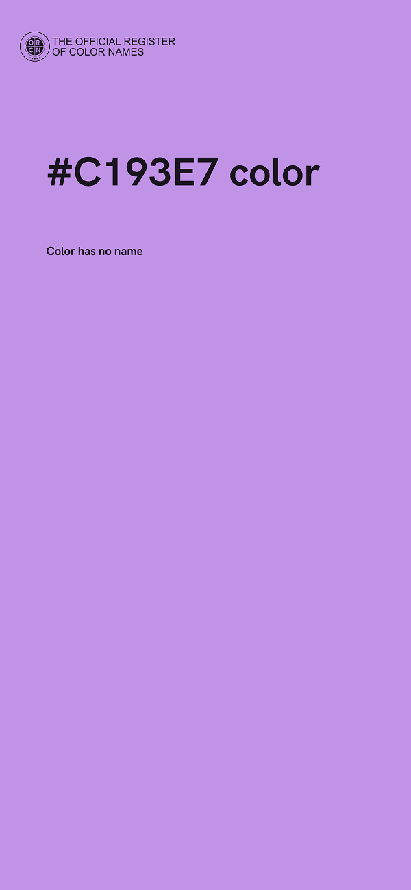 #C193E7 color image