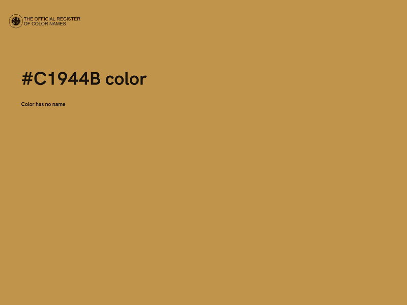 #C1944B color image