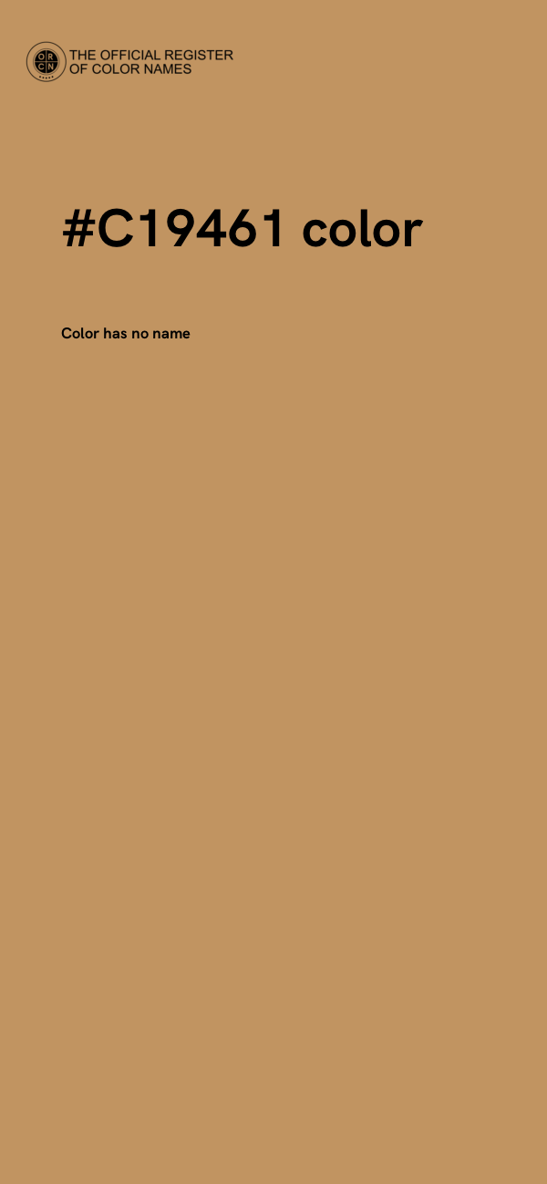 #C19461 color image