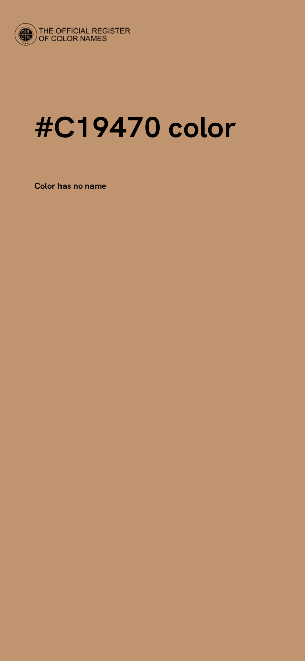 #C19470 color image