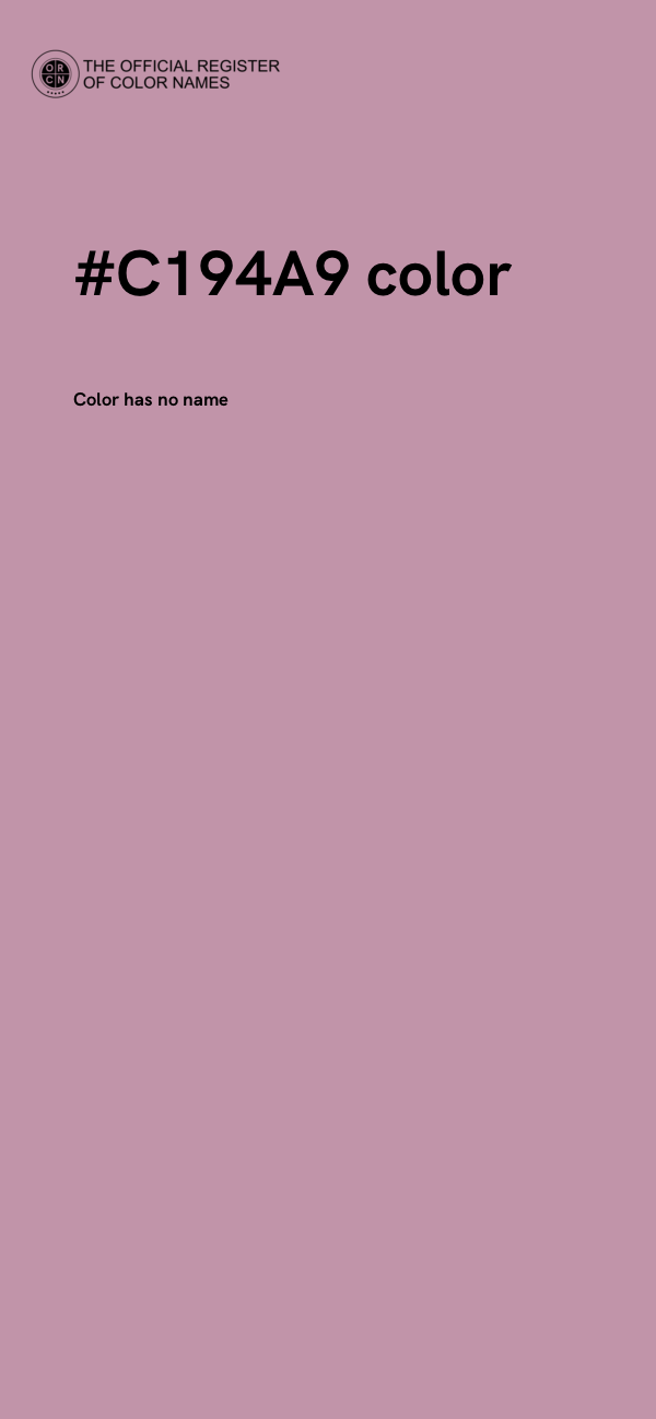 #C194A9 color image
