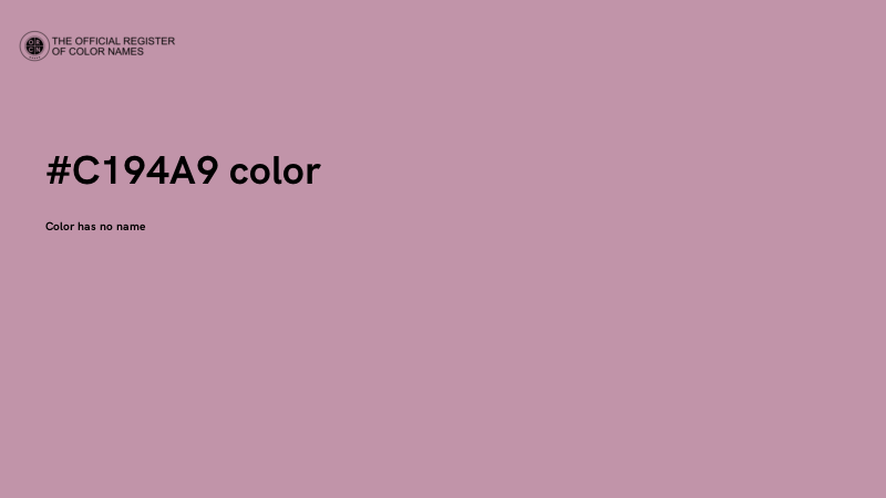 #C194A9 color image
