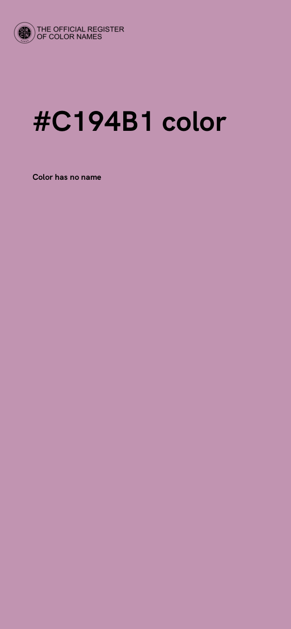 #C194B1 color image