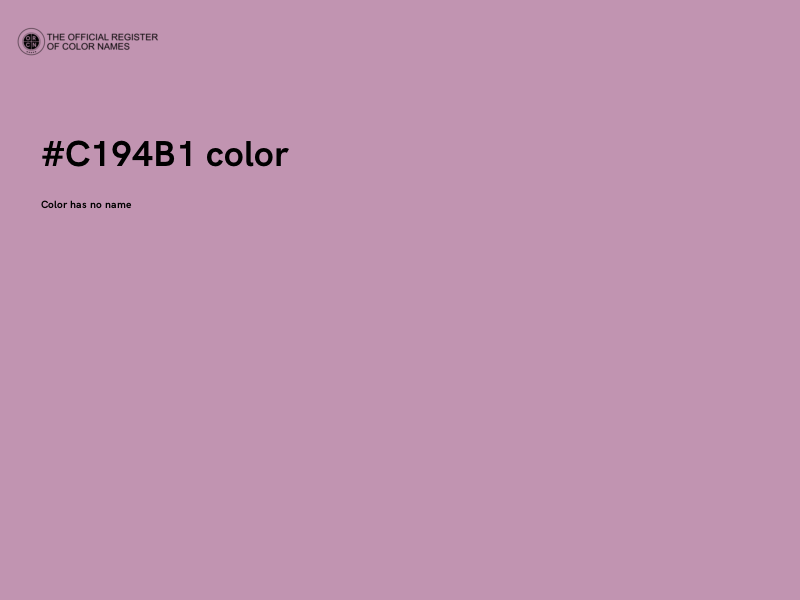 #C194B1 color image