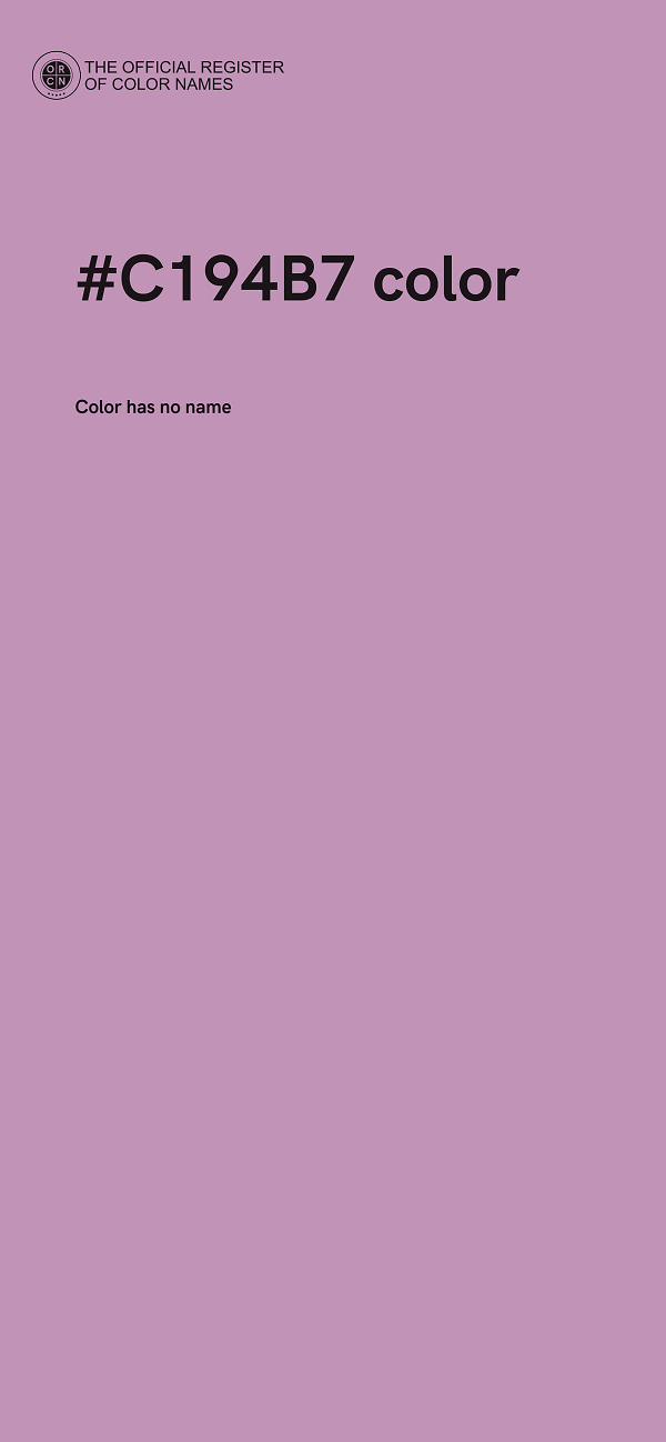 #C194B7 color image