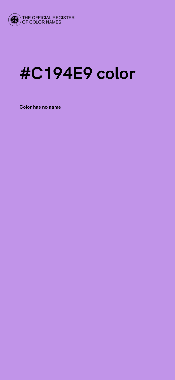 #C194E9 color image