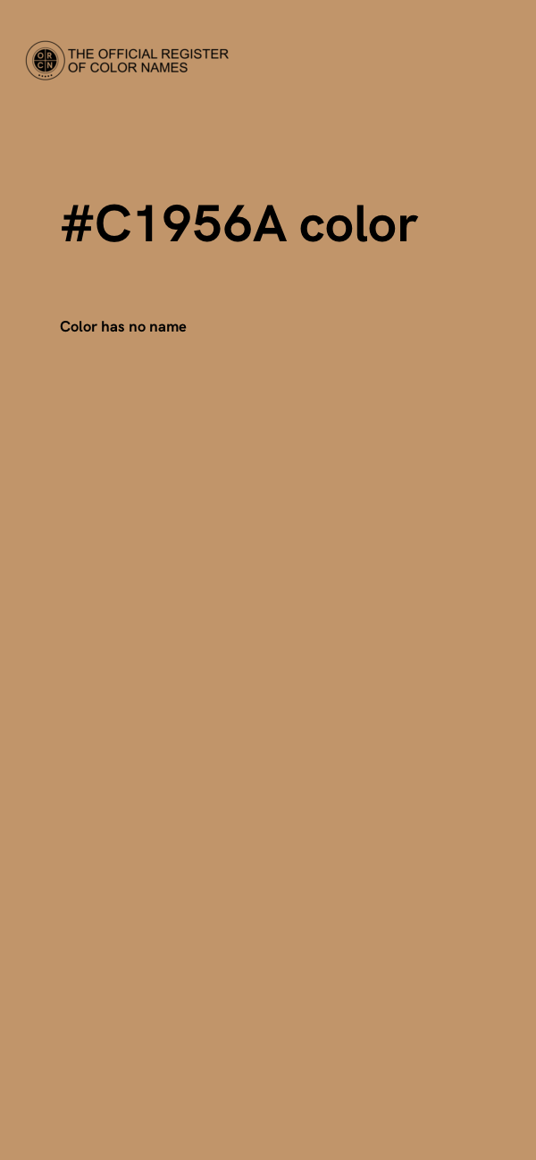 #C1956A color image