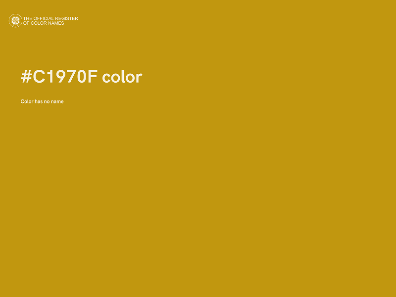 #C1970F color image