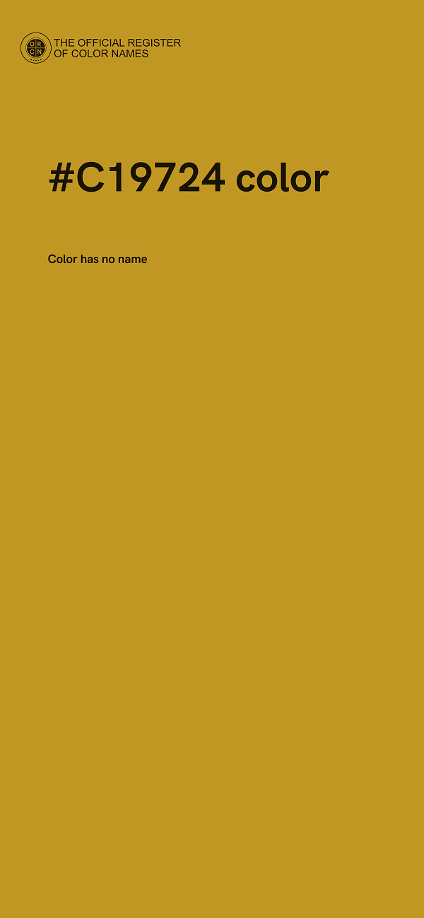 #C19724 color image