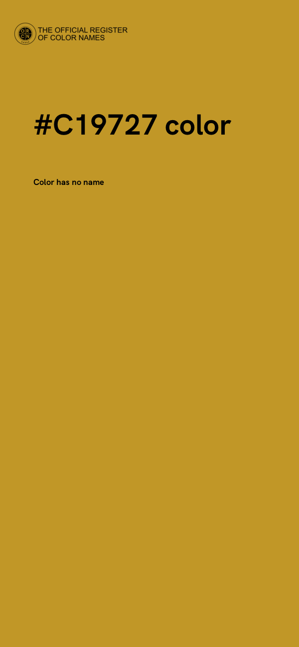 #C19727 color image