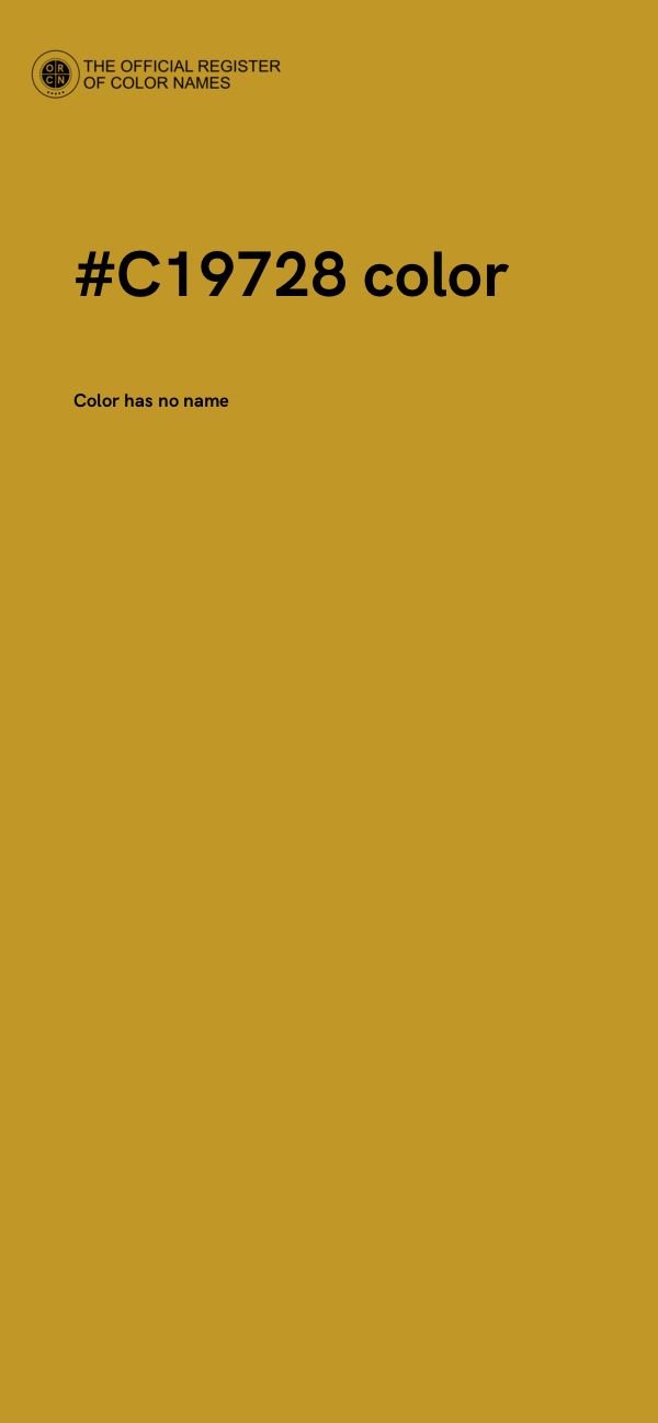 #C19728 color image