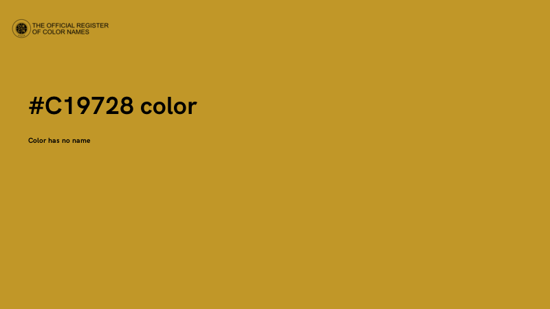 #C19728 color image