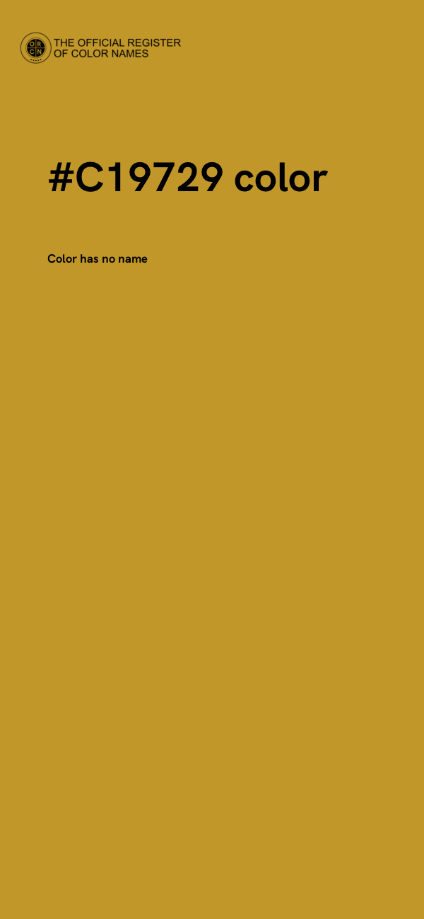 #C19729 color image