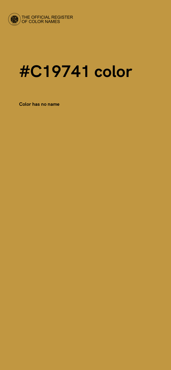 #C19741 color image