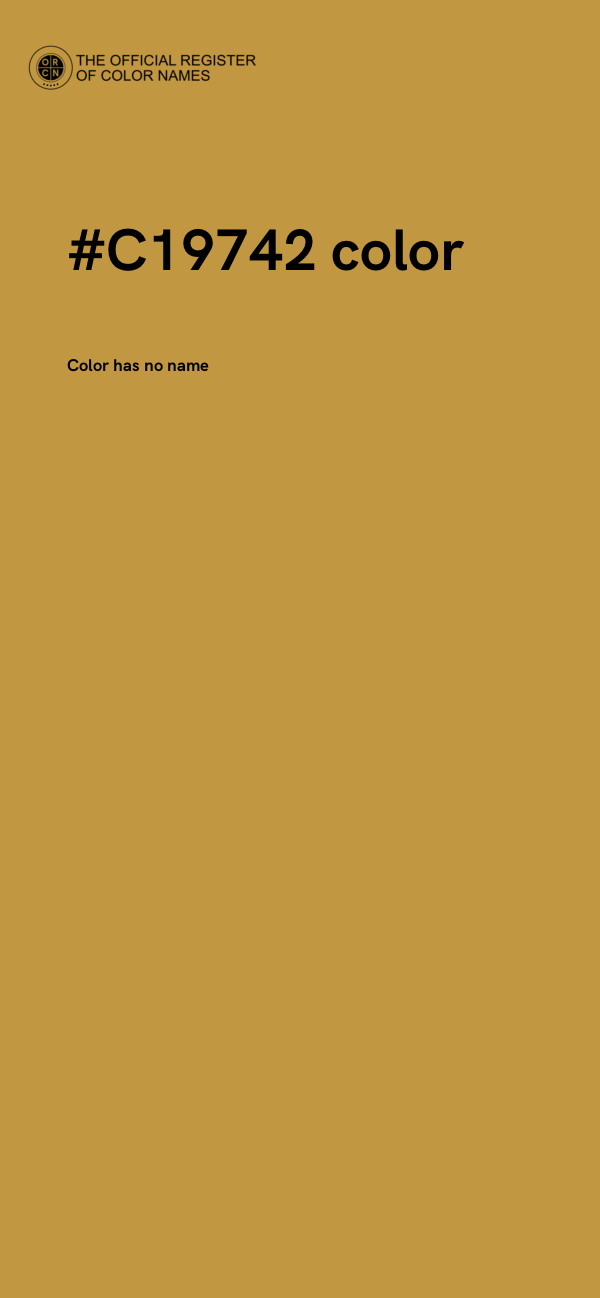 #C19742 color image