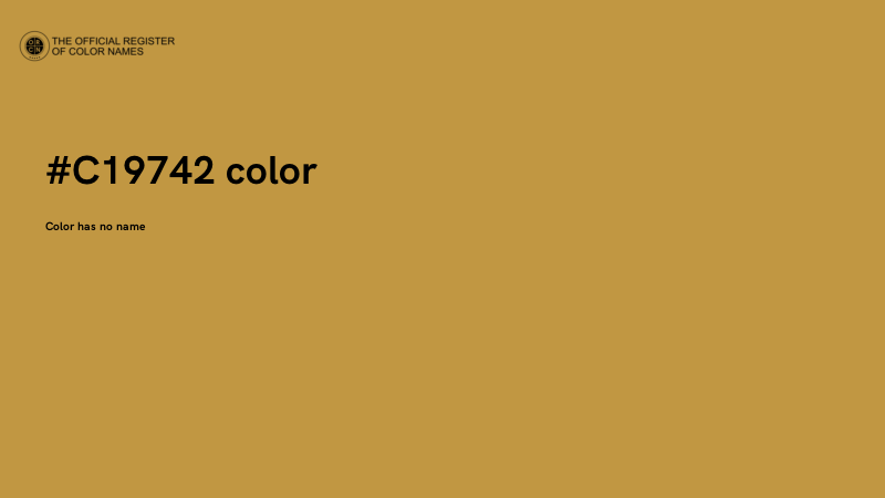 #C19742 color image