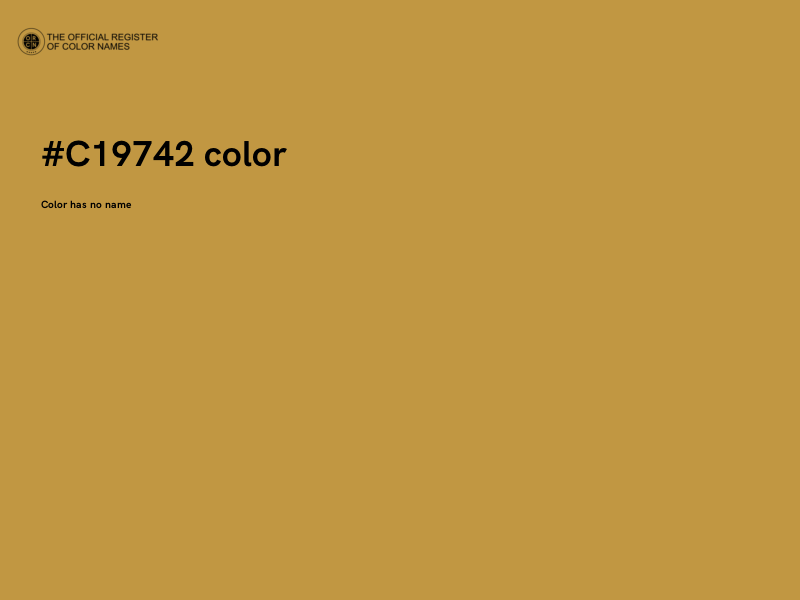 #C19742 color image