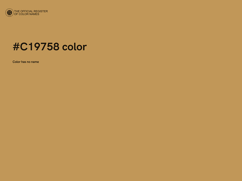 #C19758 color image