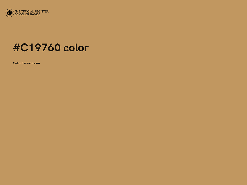 #C19760 color image
