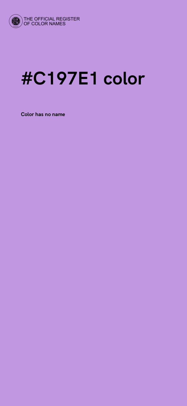 #C197E1 color image
