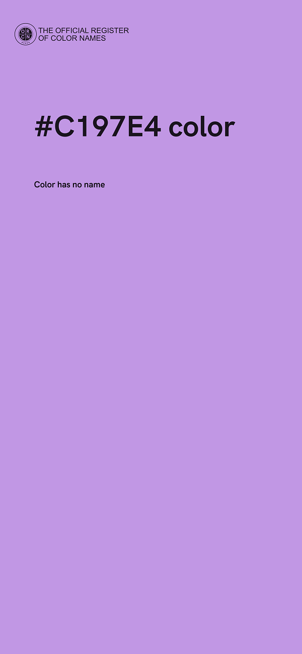 #C197E4 color image