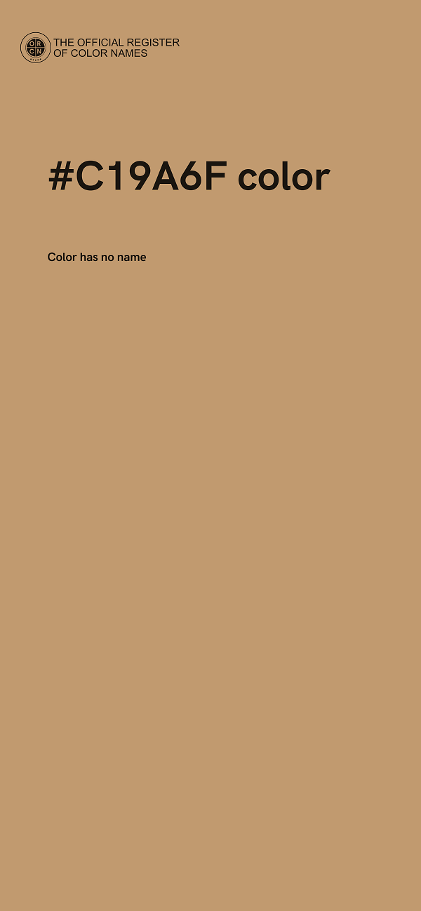 #C19A6F color image