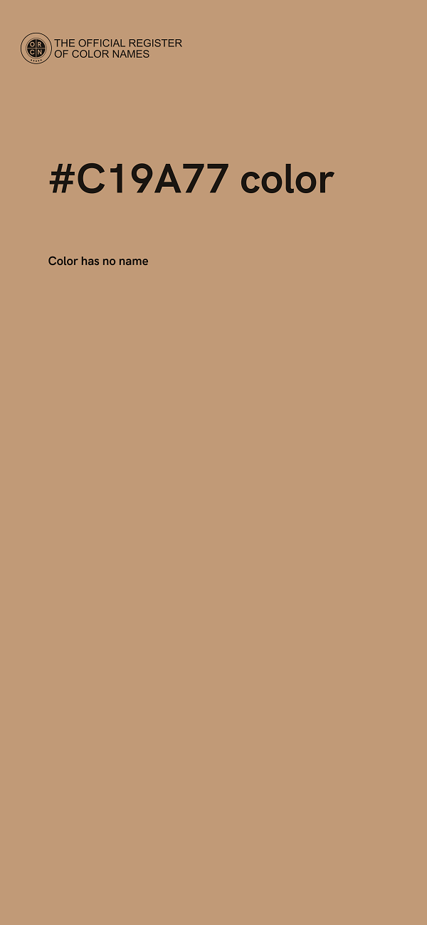 #C19A77 color image