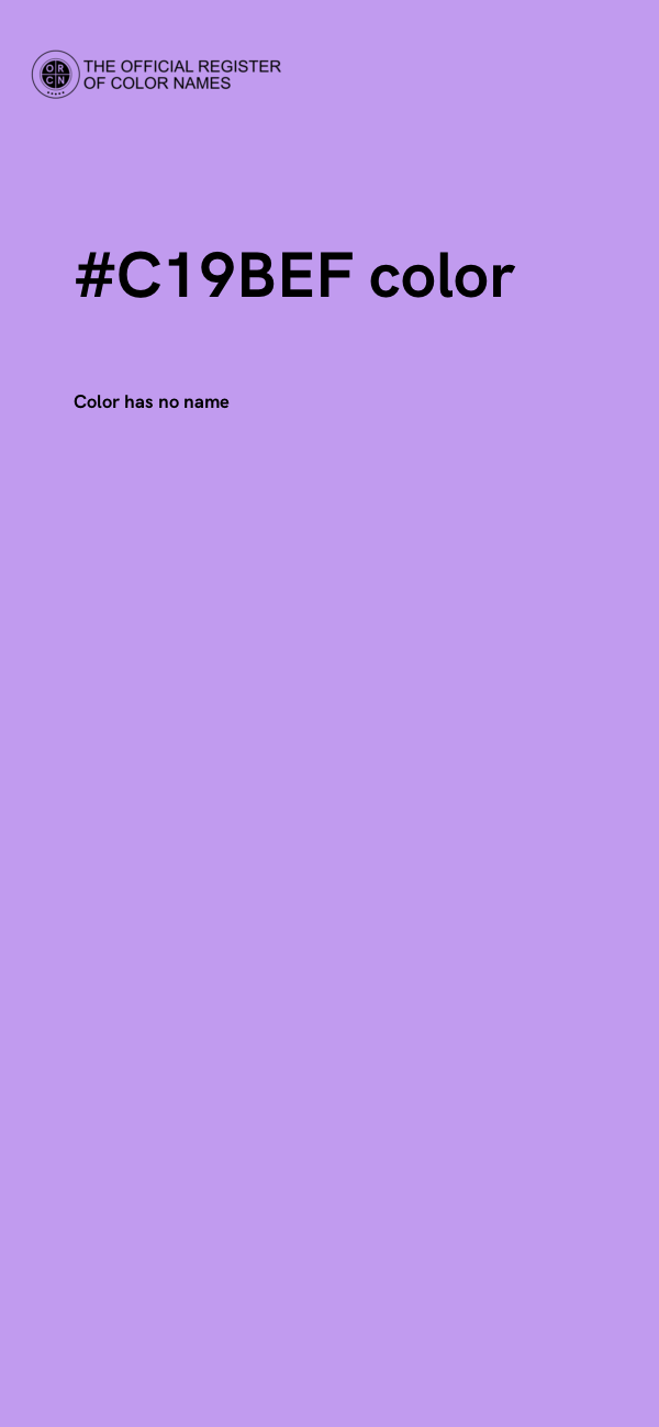 #C19BEF color image