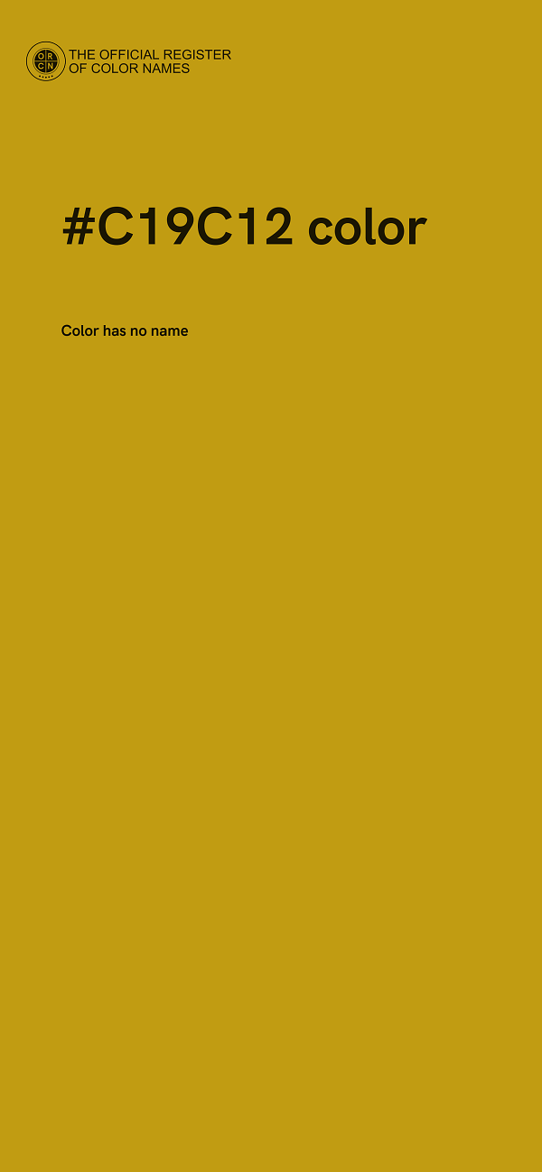 #C19C12 color image