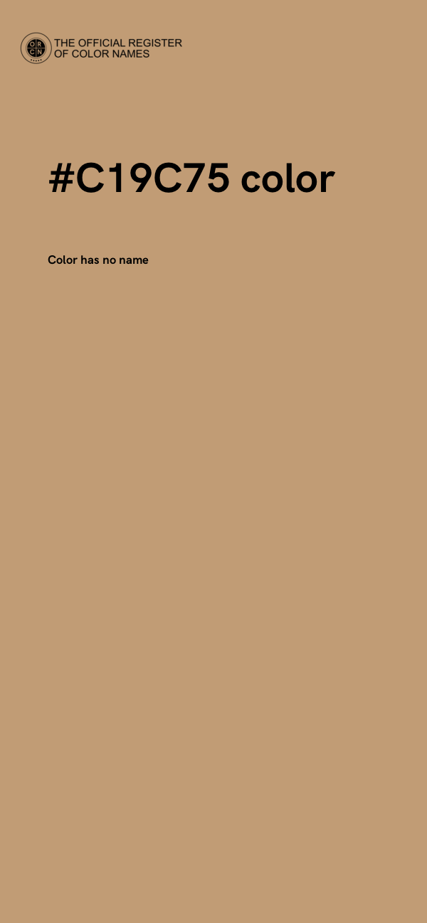 #C19C75 color image