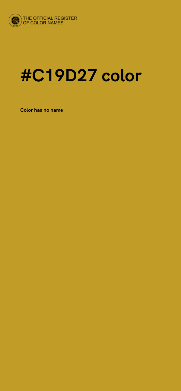 #C19D27 color image