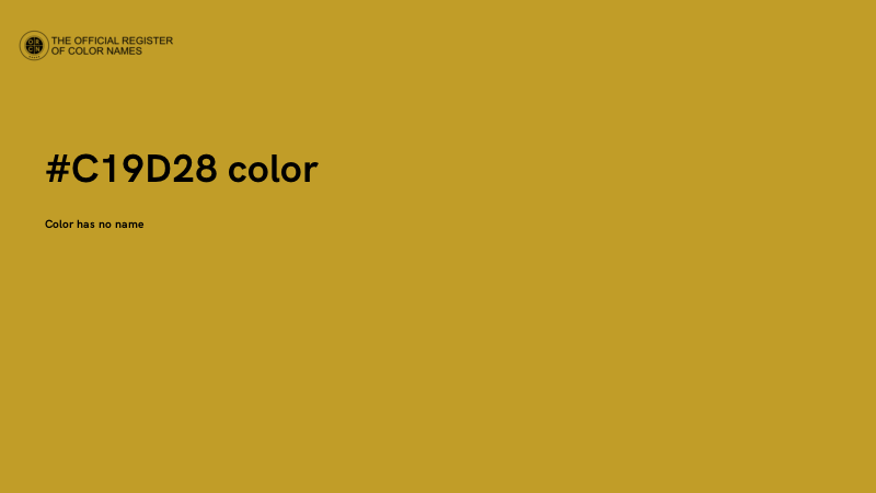 #C19D28 color image