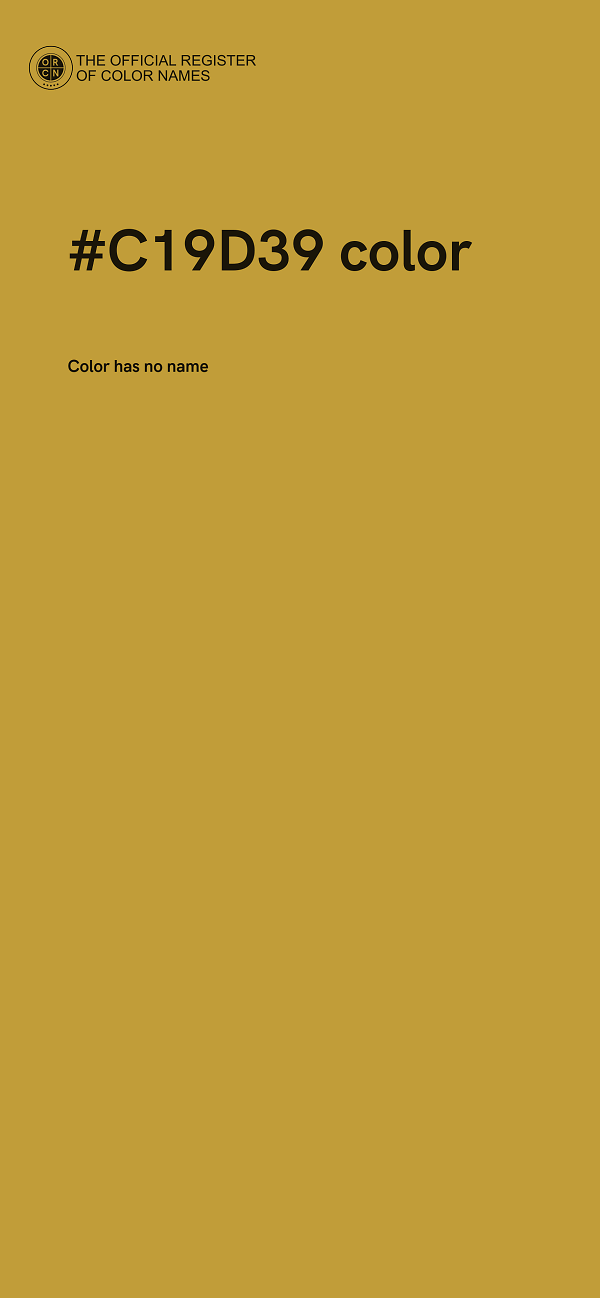 #C19D39 color image