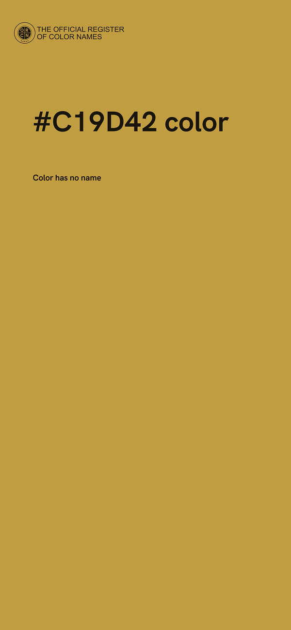 #C19D42 color image