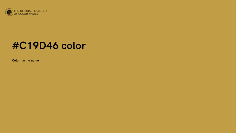 #C19D46 color image