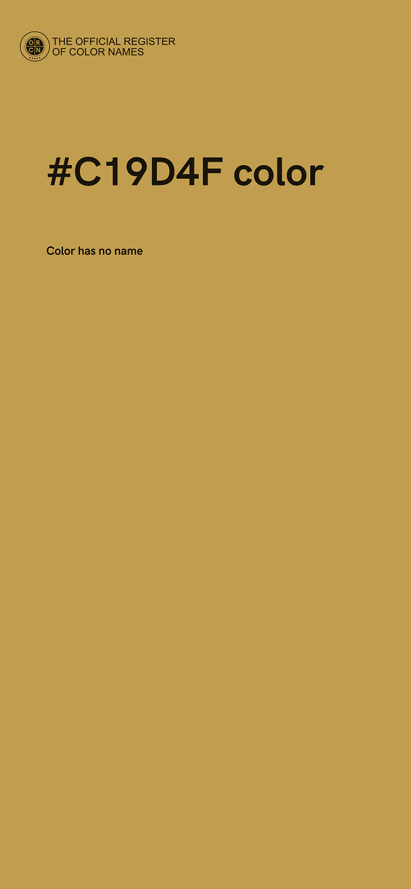 #C19D4F color image