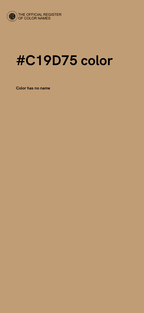 #C19D75 color image