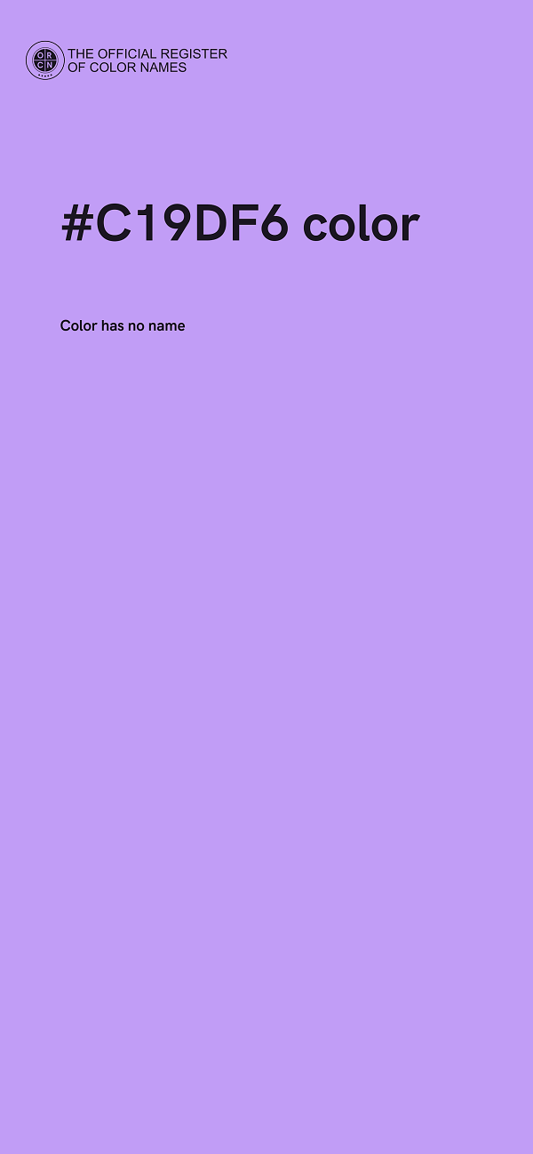 #C19DF6 color image