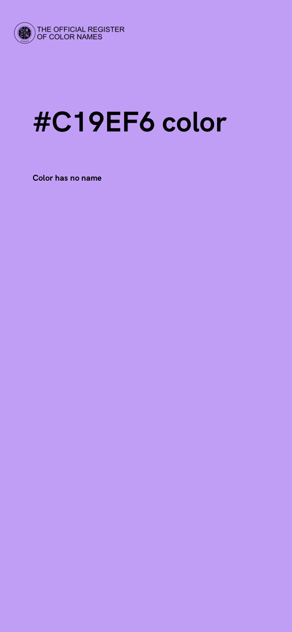 #C19EF6 color image
