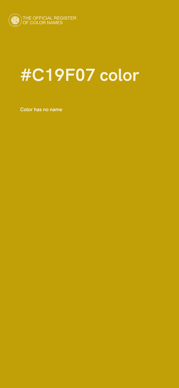 #C19F07 color image