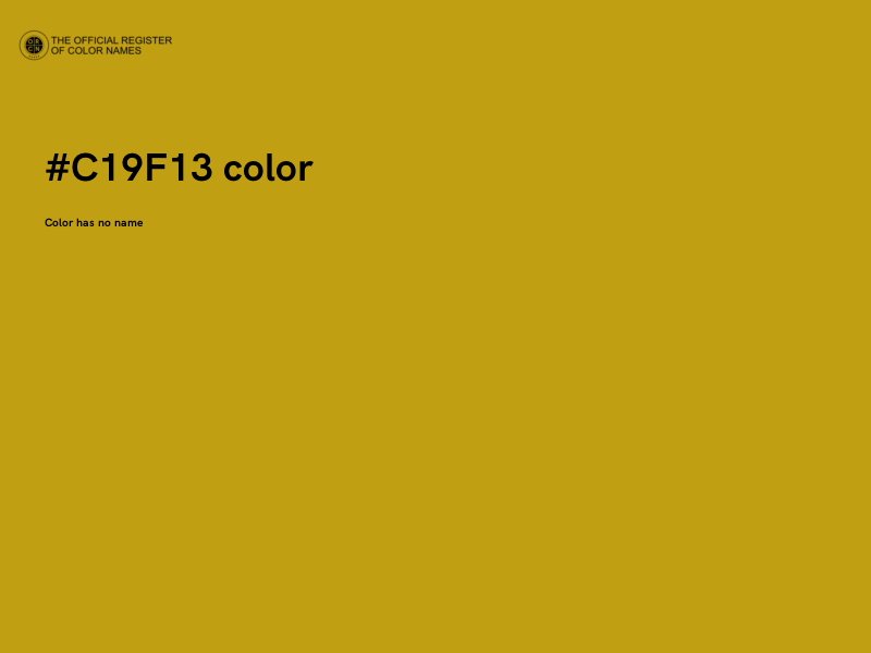 #C19F13 color image