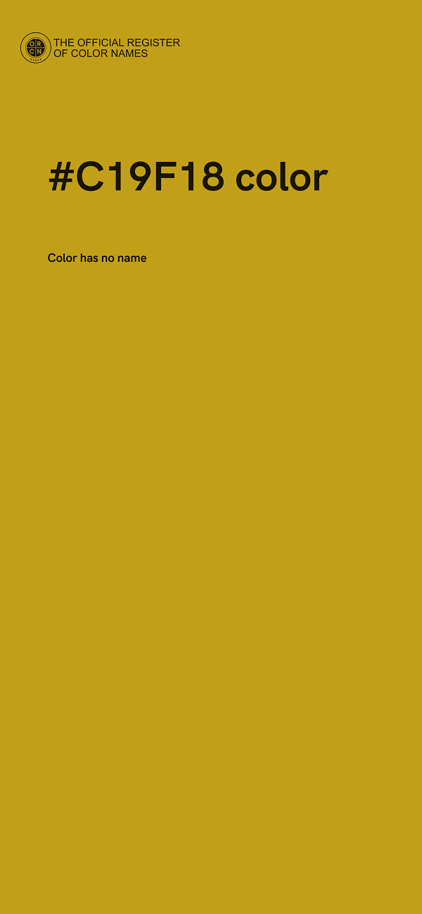 #C19F18 color image