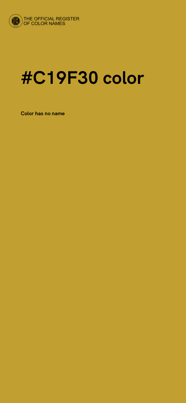#C19F30 color image