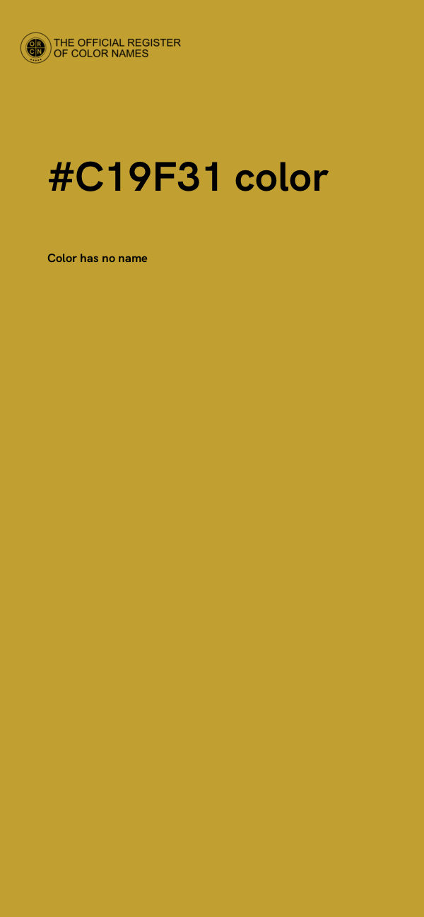 #C19F31 color image